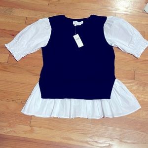 Anthropologie sweater with attached shirt underneath